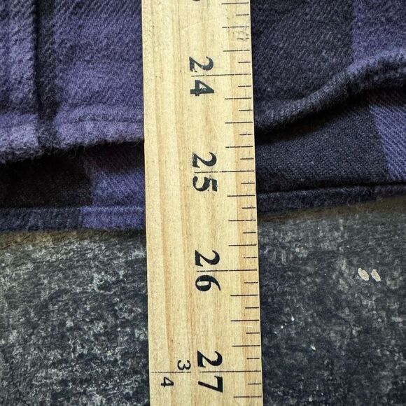 Azul By Moussy Size Medium Purple Button Up Heavy Shirt 100% Cotton - Picture 11 of 12